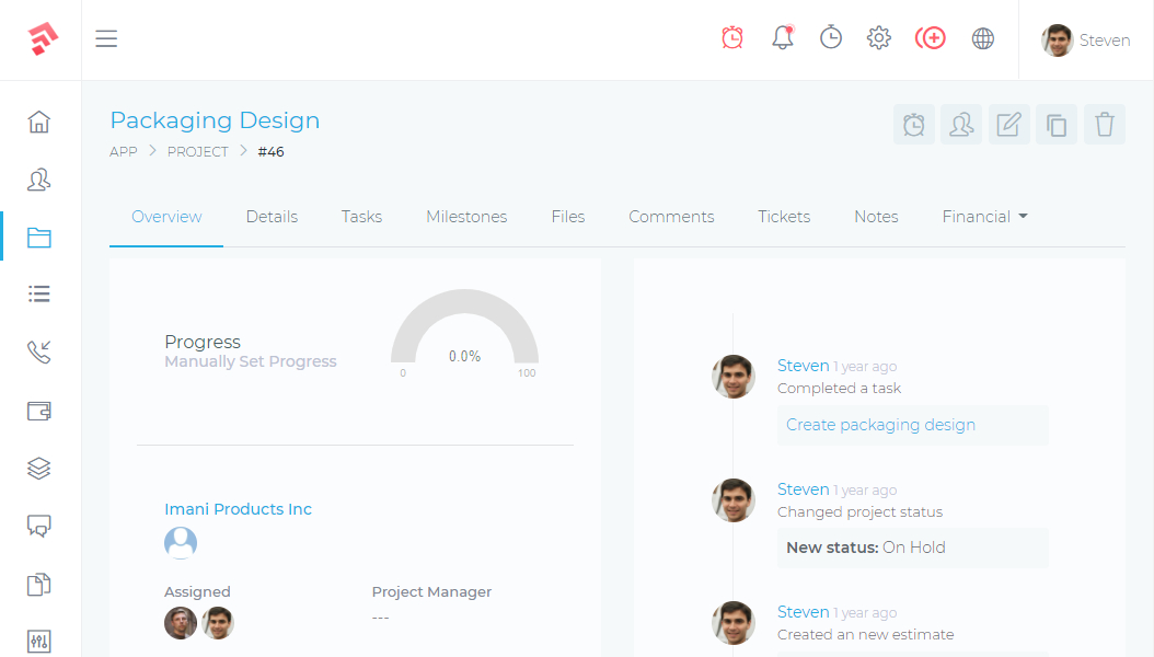 Project Management Dashboard