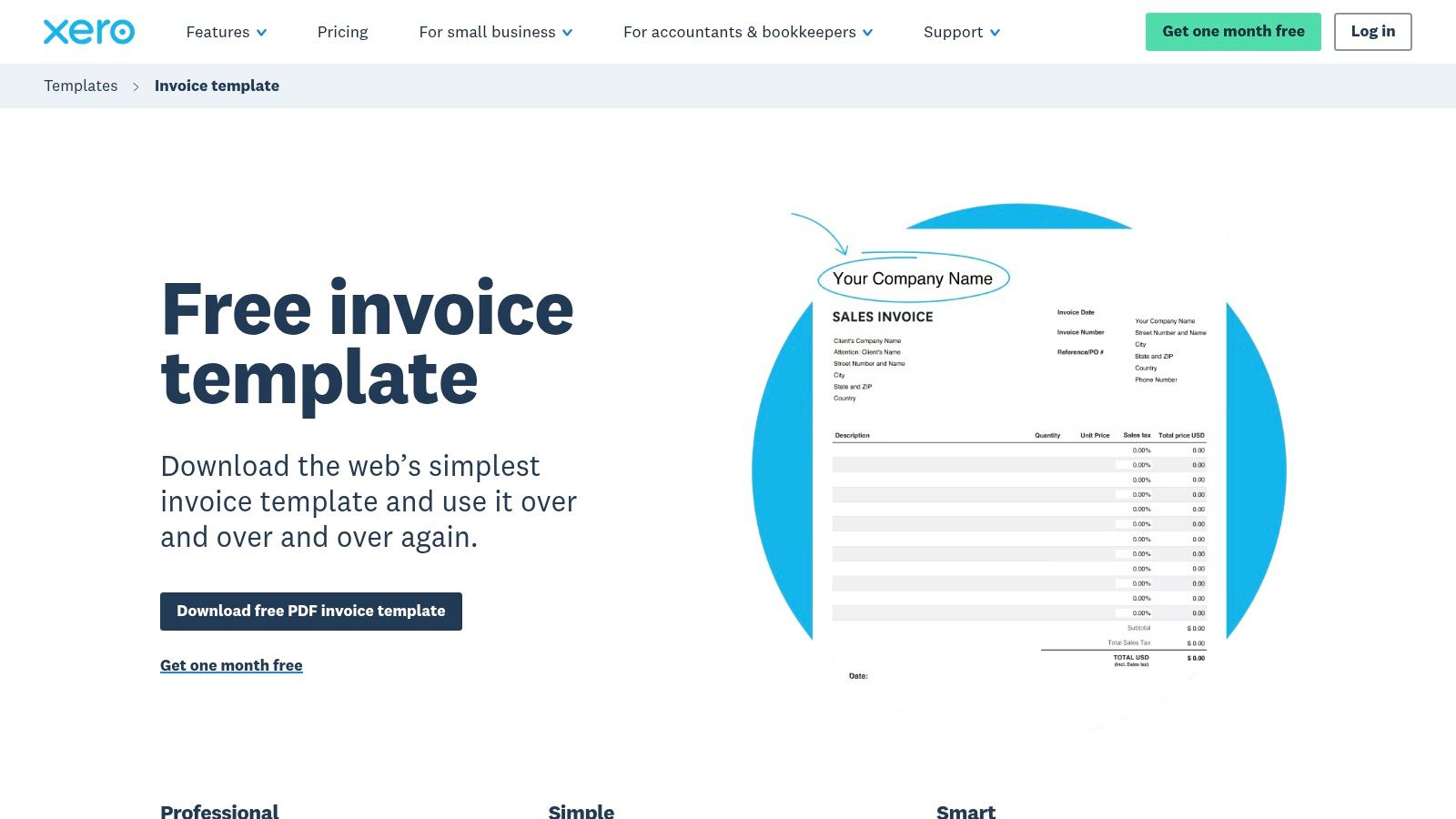Xero – Free Invoice Template (adaptable) + Accounting Software
